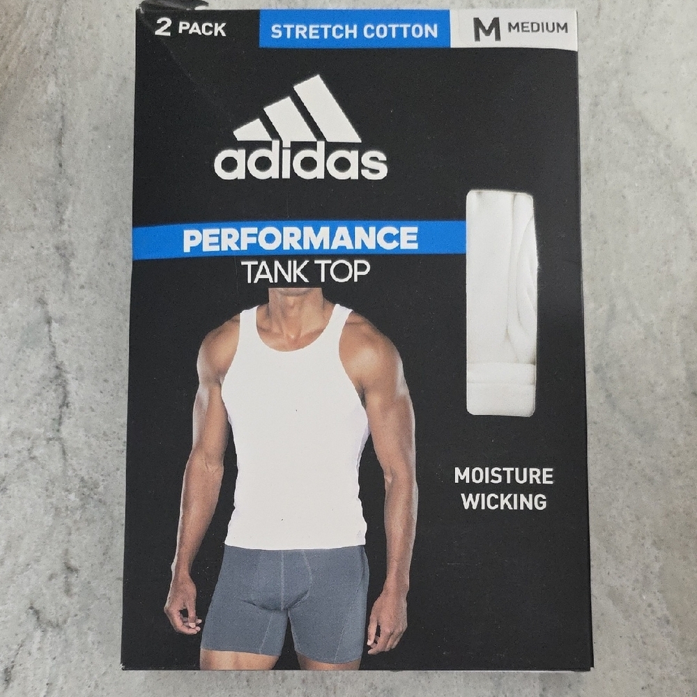 Adidas White Performance Tank Top
